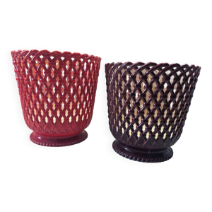 Paire de cache-pots vintage