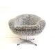 Grey swivel armchair with metal star base made in the 70s