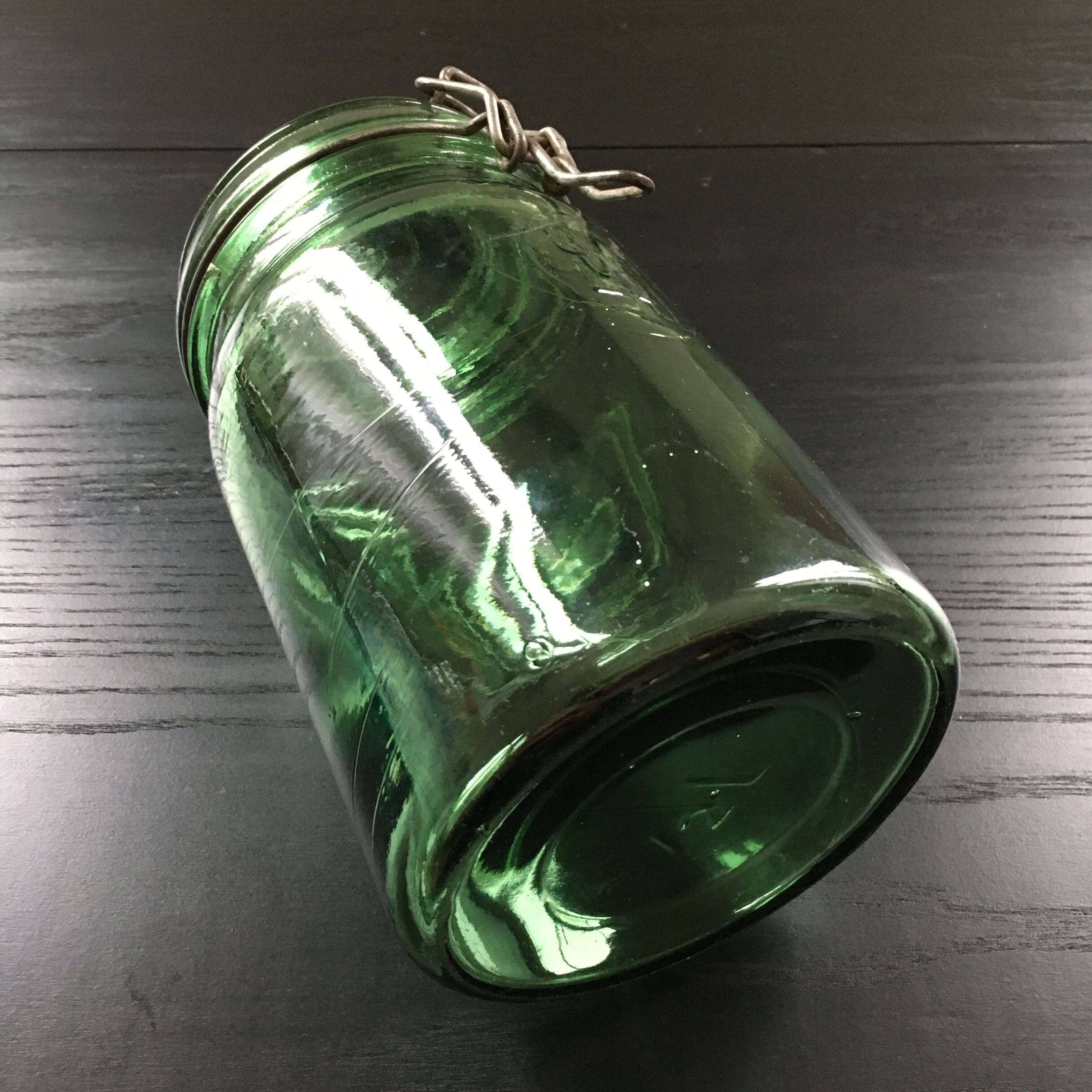 Old green jar