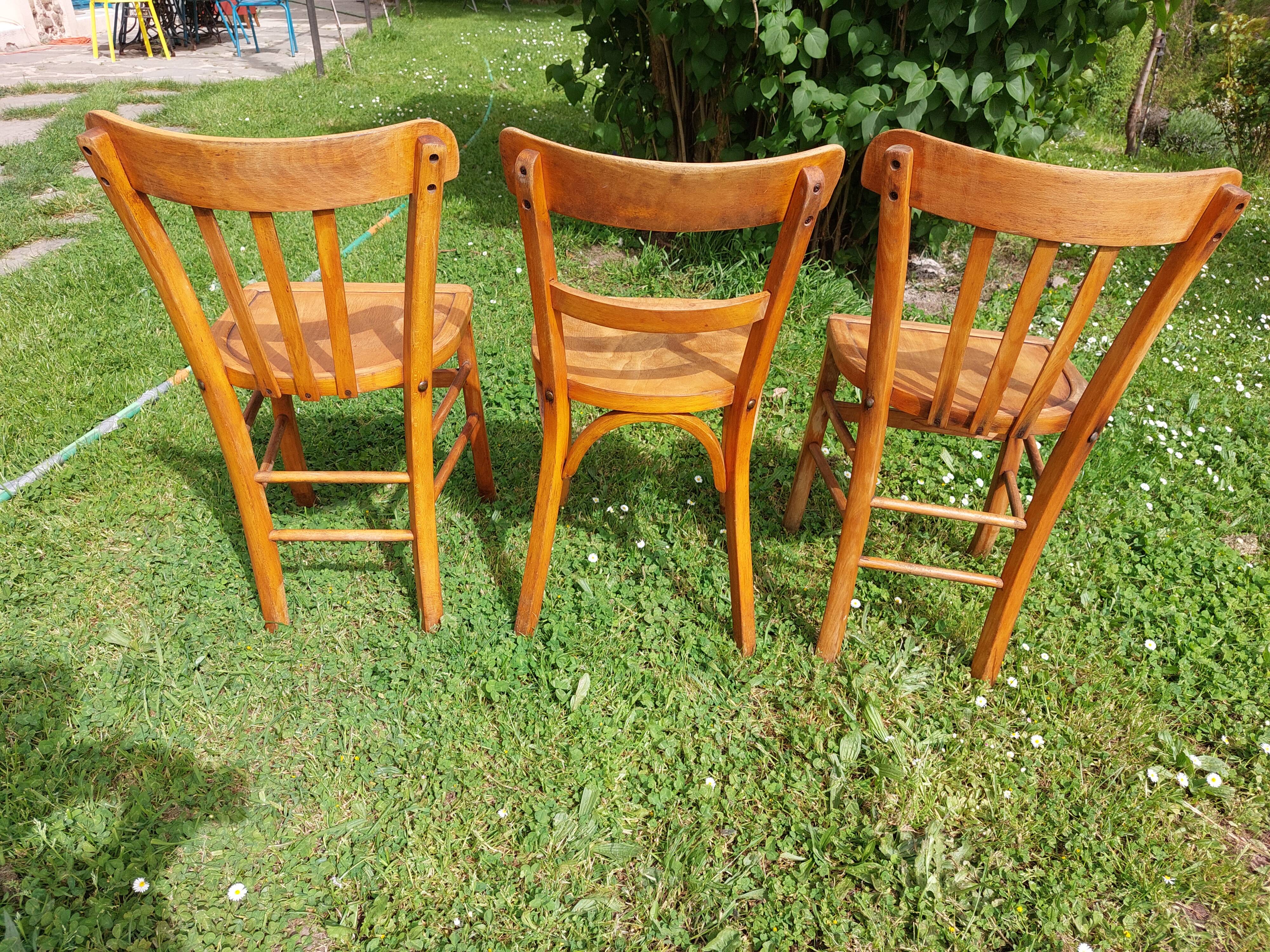 6 sanded bistro chairs