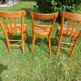 6 sanded bistro chairs