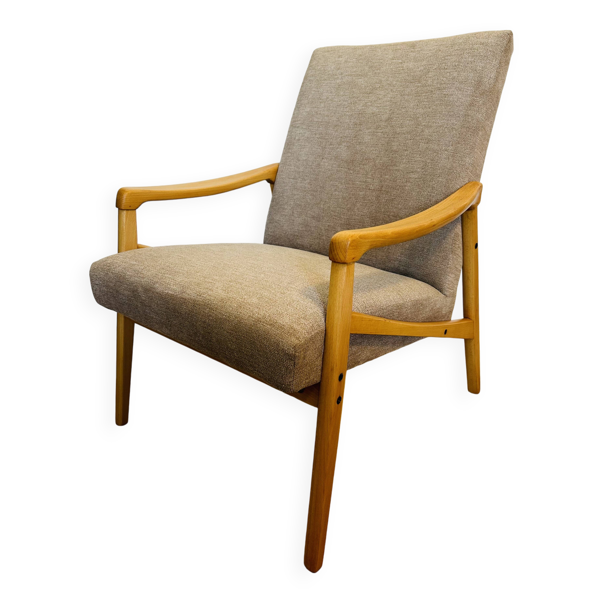 Fauteuil du milieu du siècle entièrement restauré par Jiri Jiroutek de Tchécoslovaquie