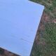 Old patinated blue bistro farmhouse table - 1.2m