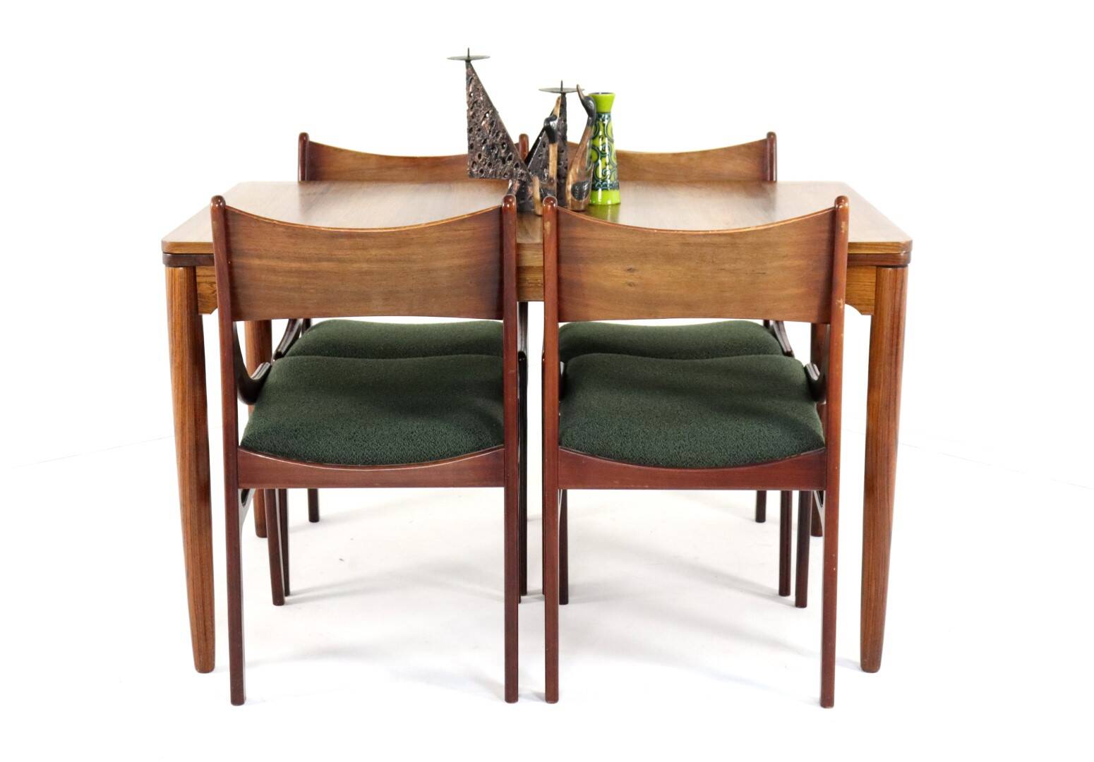 Extendable rectangular dining table in rosewood 'Emmedingen'