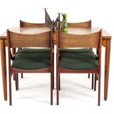 Extendable rectangular dining table in rosewood 'Emmedingen'