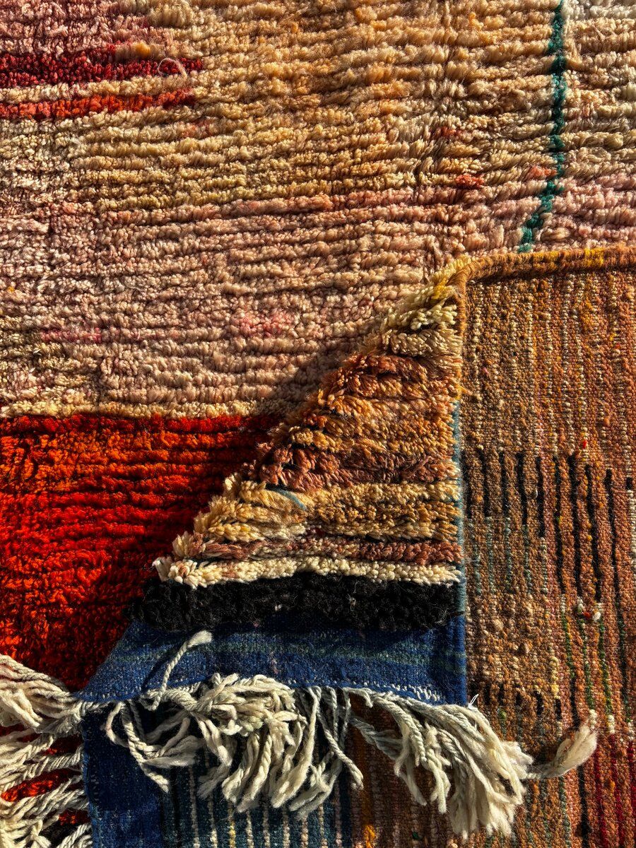 modern Berber bohemian Boujad wool rug