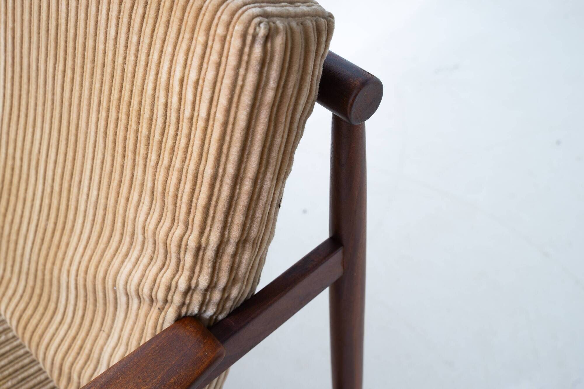 Danish lounge chair in teak and corduroy, 1960s