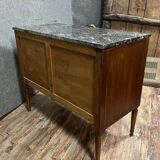 Directoire period sauté chest of drawers in mahogany and stained wood circa 1800