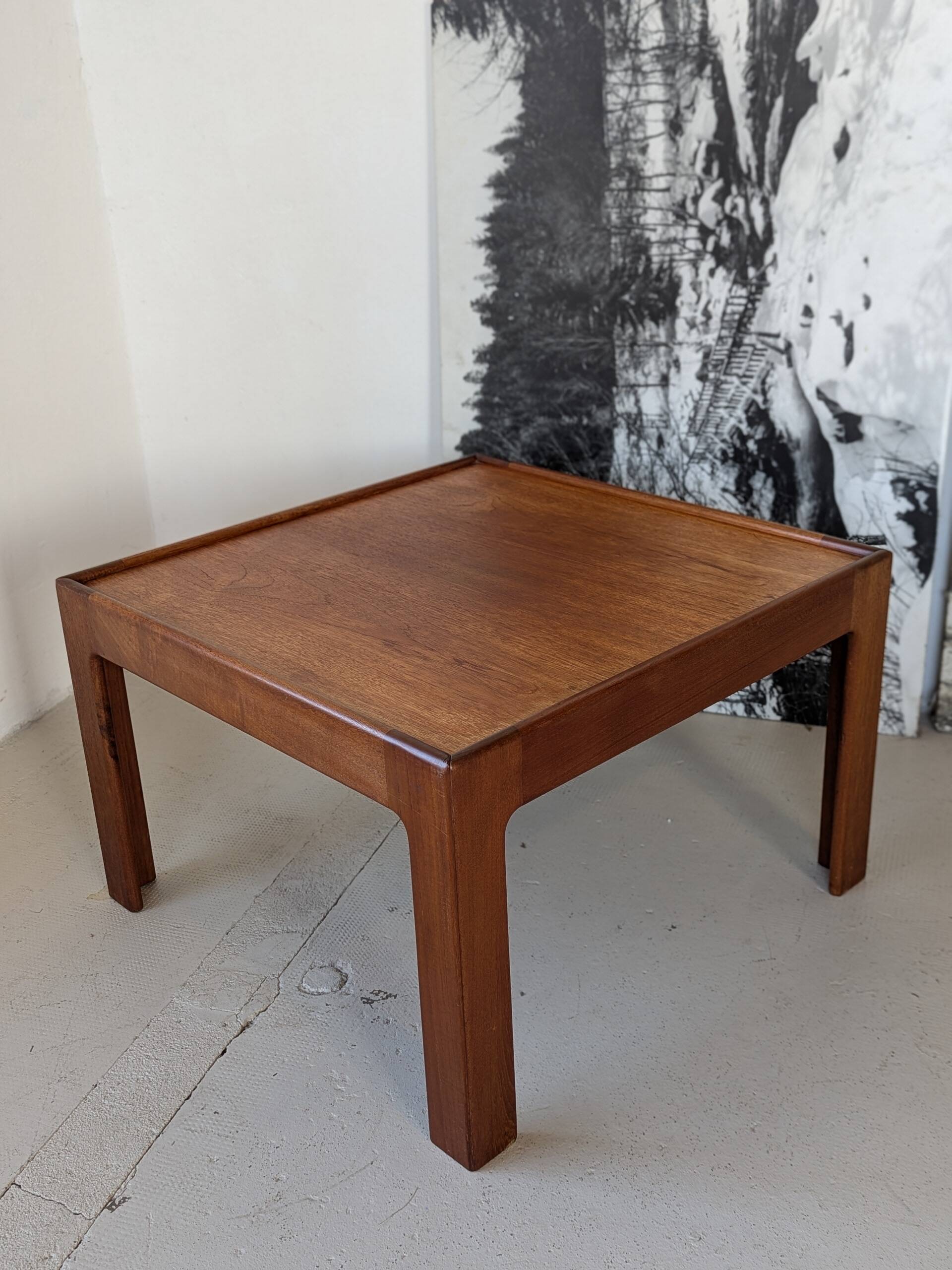Square teak coffee table by Illum Wikkelso for N.Eilersen