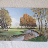 Landscape oil painting