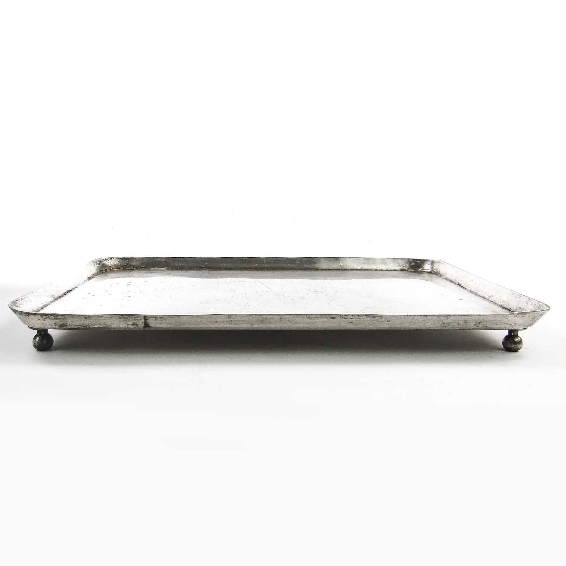 Art Deco tray, silver-plated brass, Norblin, Poland, 1930s