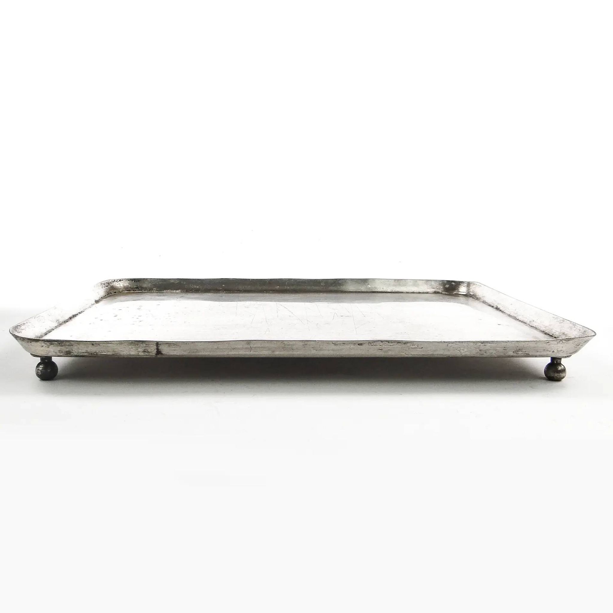 Art Deco tray, silver-plated brass, Norblin, Poland, 1930s
