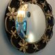 Miroir sorcière noir des années 60 - 43cm