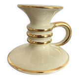 Charming cream and gold thumb candle holder, 1950s