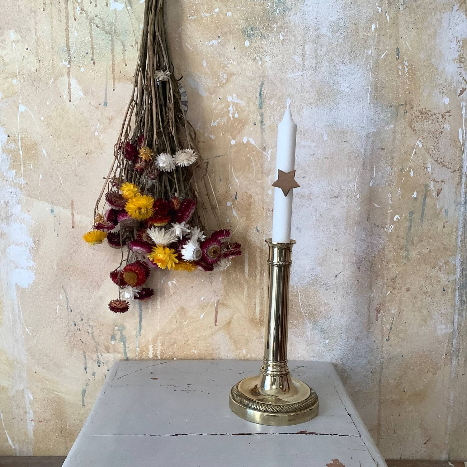 Brass candle holder