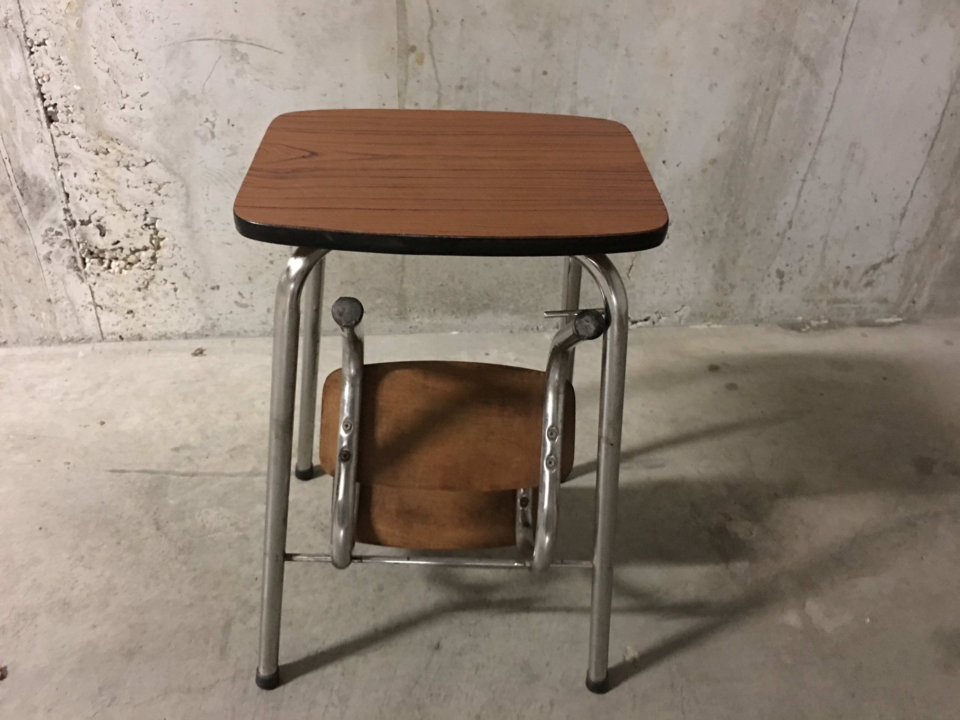 Stool foot step in 70s formica