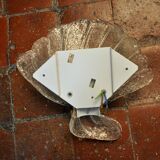 Shell wall lamp, murano glass, italy, 1970