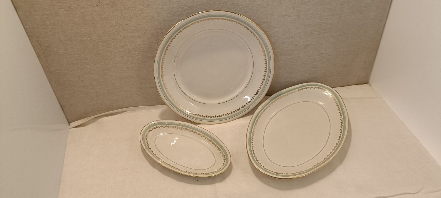 3 antique dishes SFP porcelain France