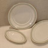 3 plats anciens porcelaine sfp France