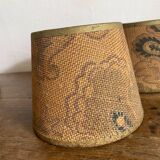 Old jute lampshades to be installed