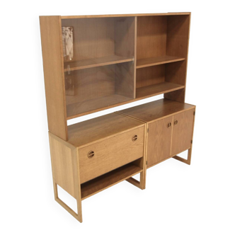 Scandinavian oak bookcase, Arne Wahl-Iversen, Möbel-Ikéa, Sweden, 1960