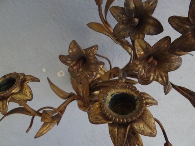 Applied Napoleon III bronze Golden Flower