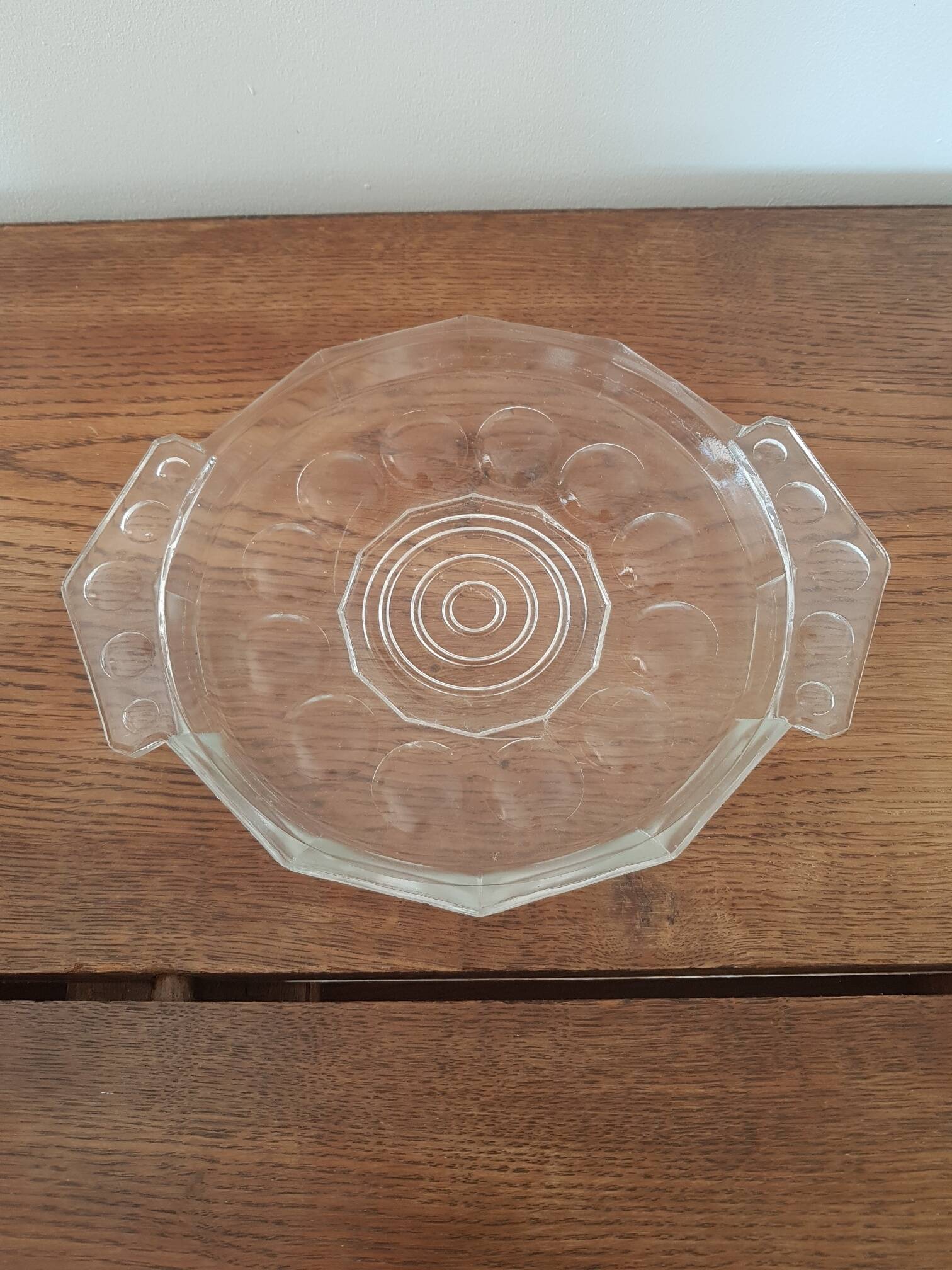 Glass bell and dish