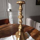 Antique candle pick in gilded wood 19th century
