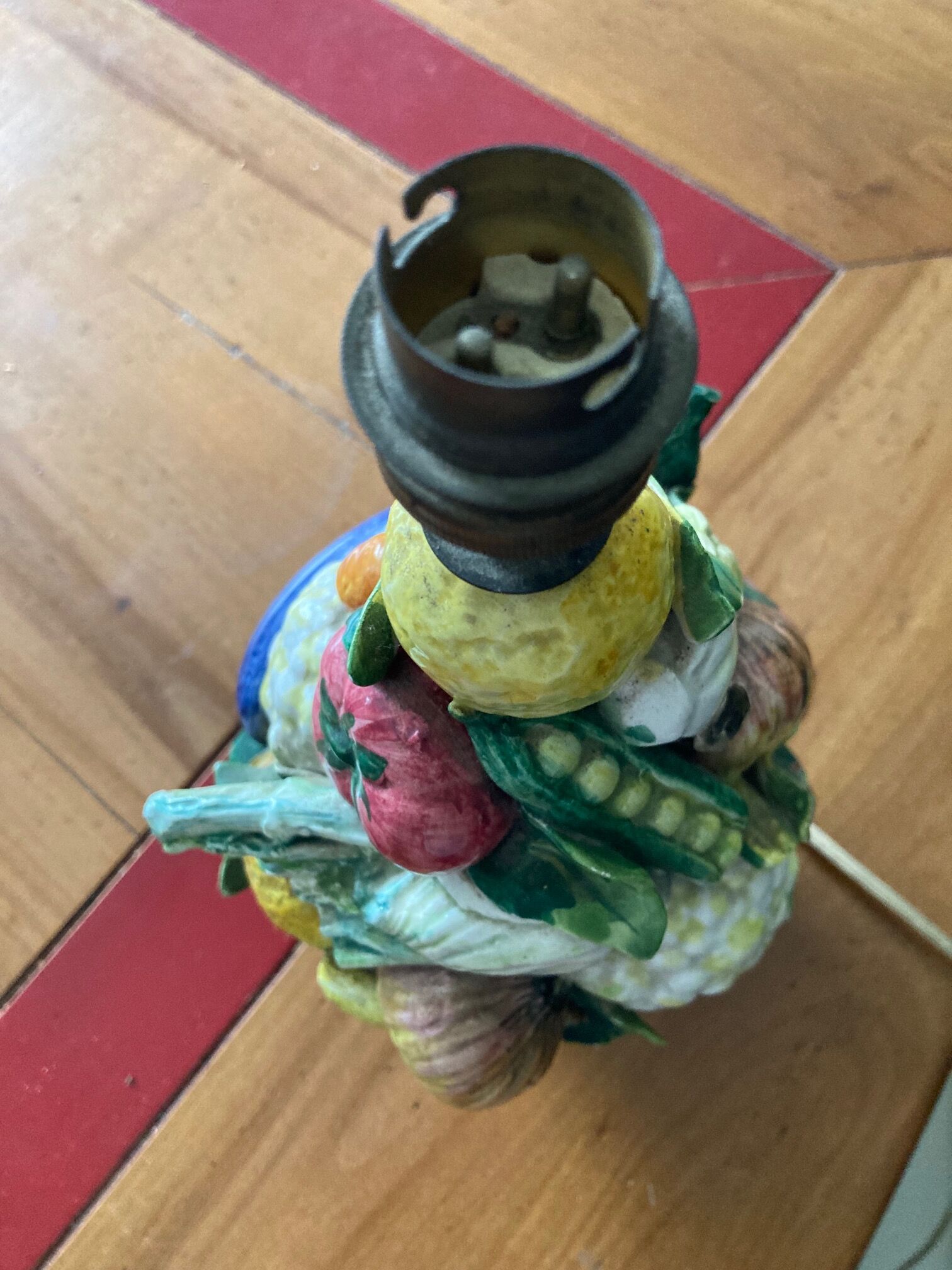 Porcelain lamp foot sign kaly 3/67