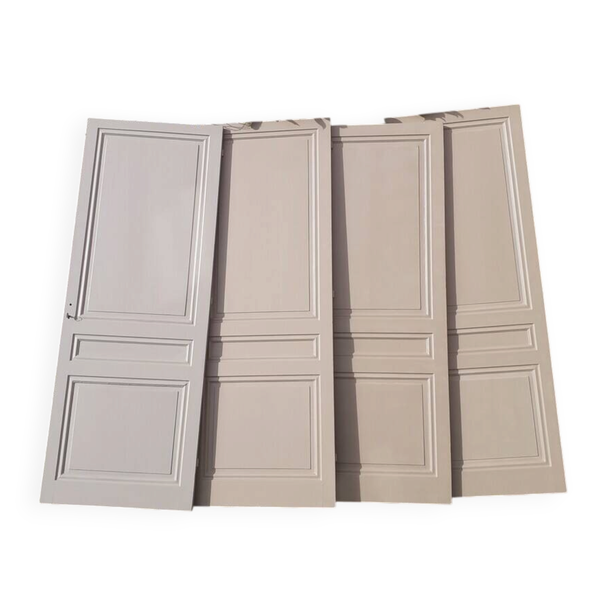 Set of 4 old solid wood interior doors