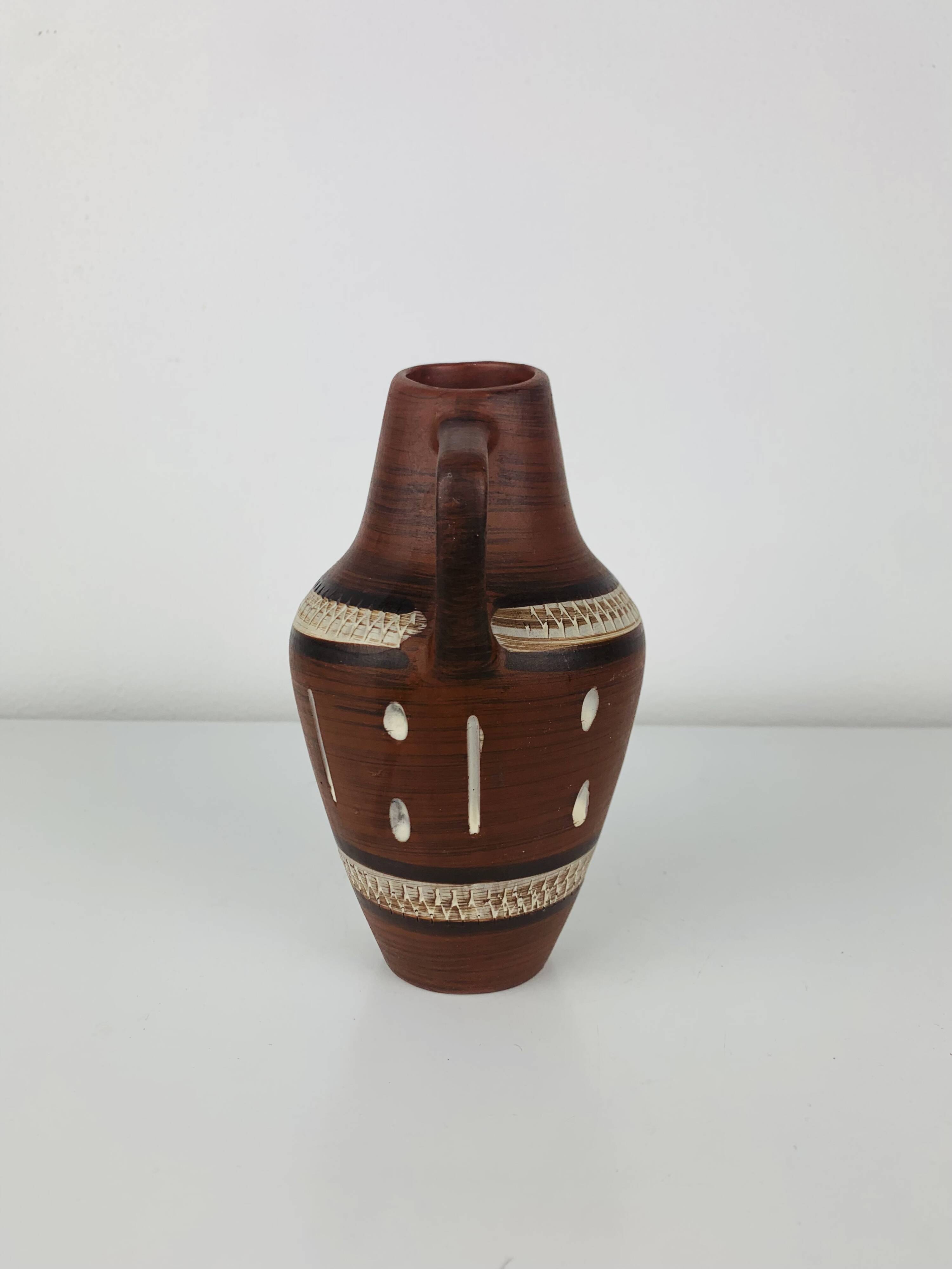 Vintage West German ceramic vase from the 1960s