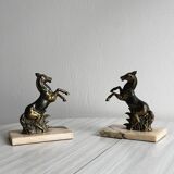 Pair of gilded metal bookends