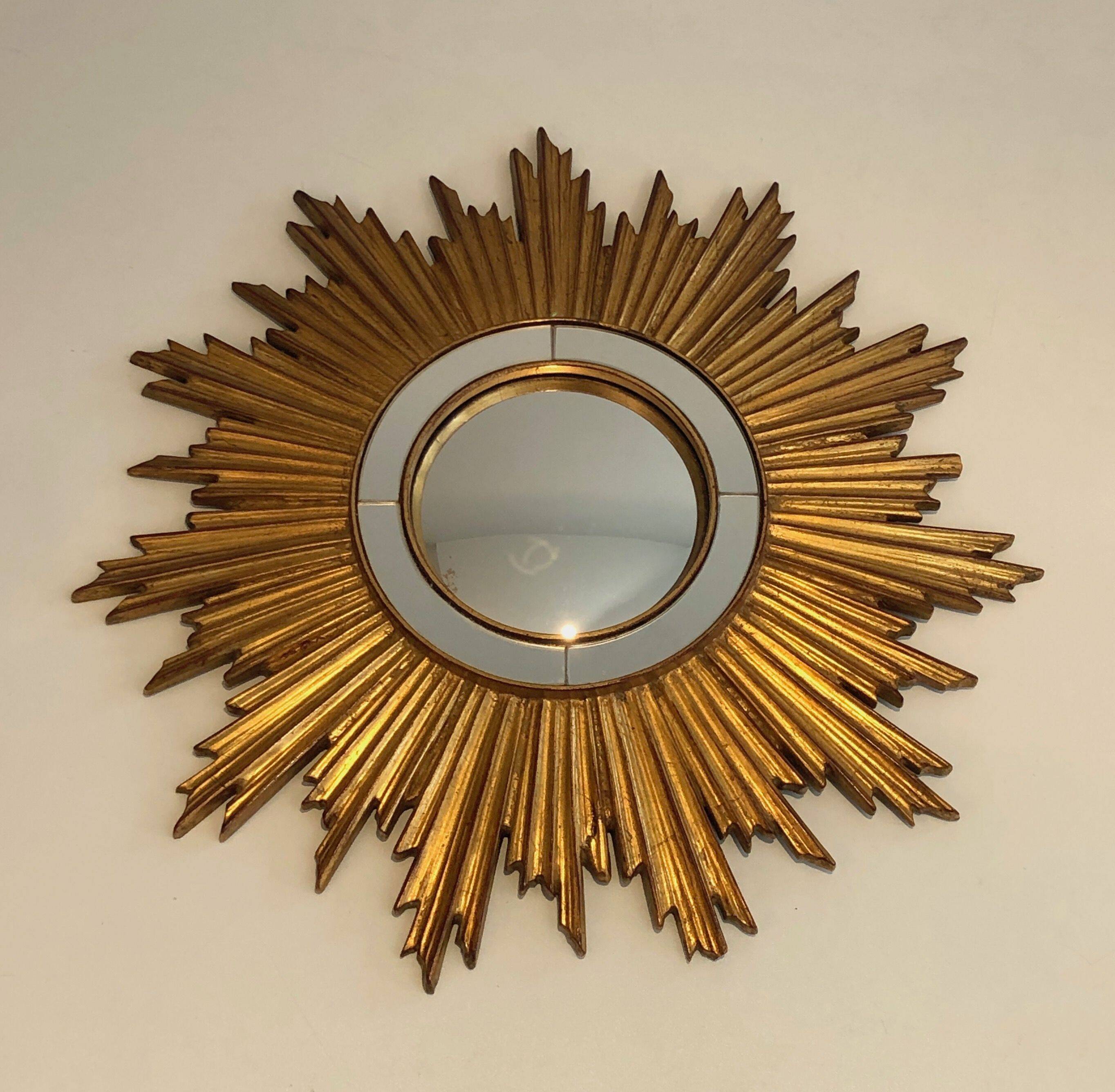 Golden resin sun mirror