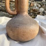 Wooden vase, brutalist, wabi-sabi, vintage craftsmanship.