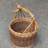 Vintage rattan and wicker basket