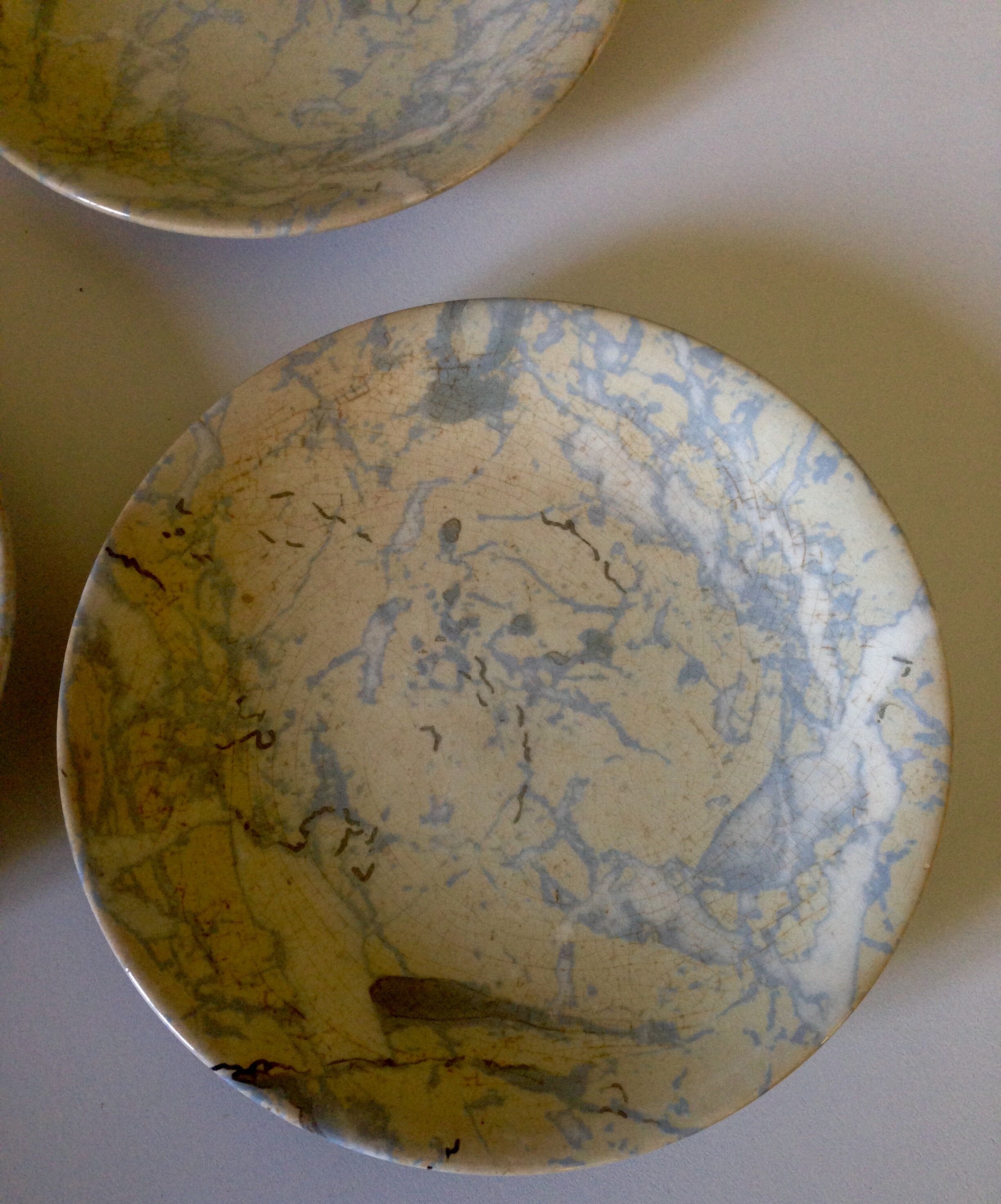 Longchamp marble decoration plates