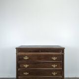 English mahogany secretary chest of drawers