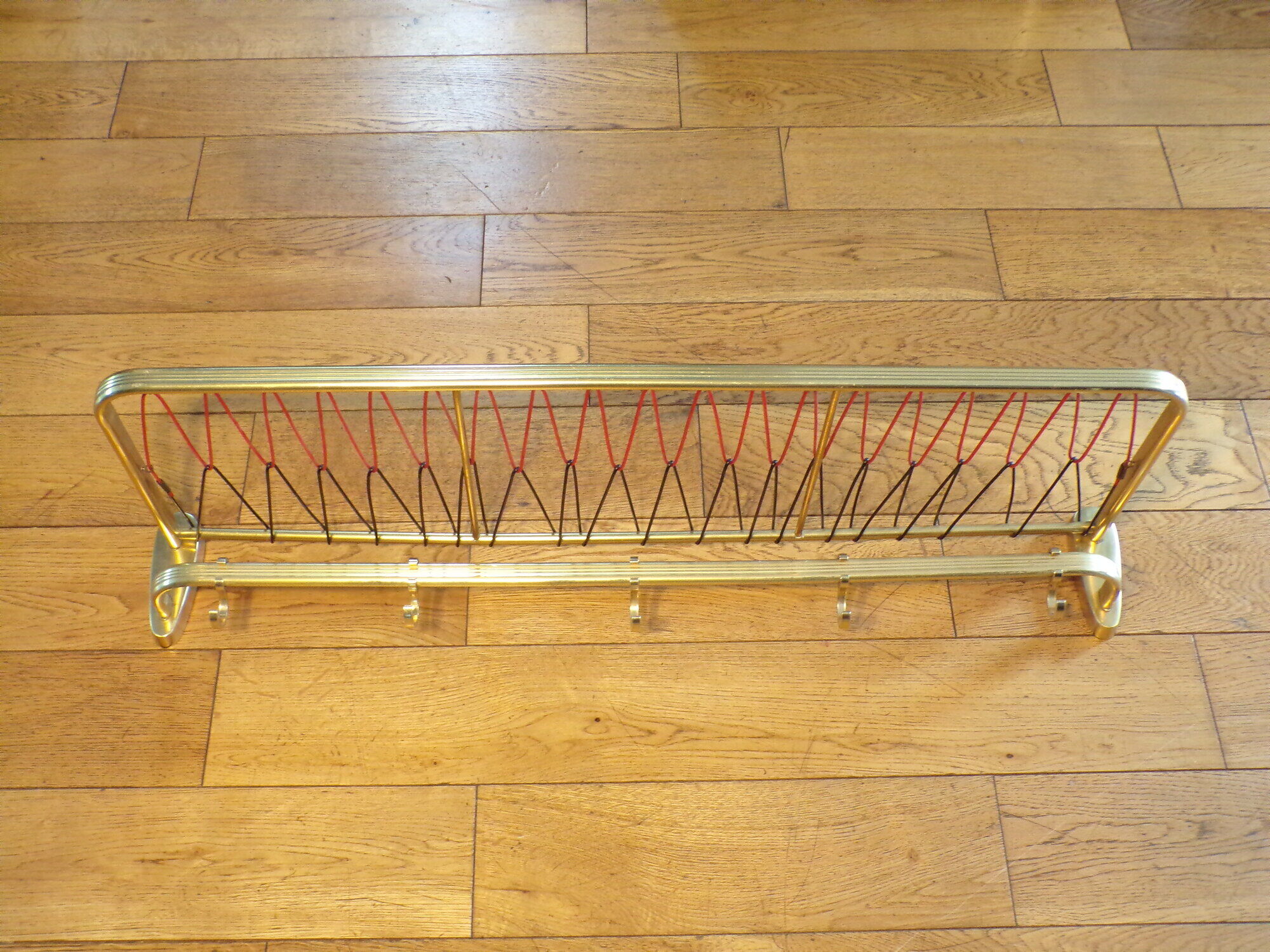Vintage coat rack train luggage rack