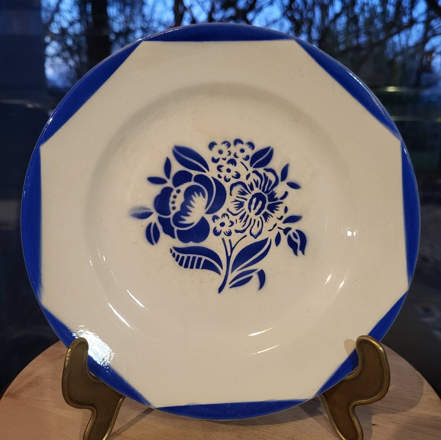 Set of 6 Blue Flower 1920 plates