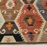 Geometric Mutlicolor Large Vintage Kilim Rug, 298x392Cm
