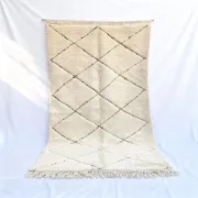 Beni Ourain White Rug – Handwoven Berber Diamond