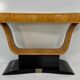 Italian Art Deco Console in Birch Burl and Black Lacquer, Attr. to Borsani, 40s