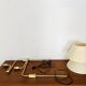Set of 2 1970s Brass Lesan Wall Lamps by Florian Schulz