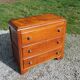 Vintage 3-drawer golden oak chest of drawers from the 50s