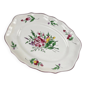 Plat ovale à bout plat - rose
