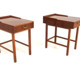 Set of 2 mahogany bedside tables, Sweden, 1960