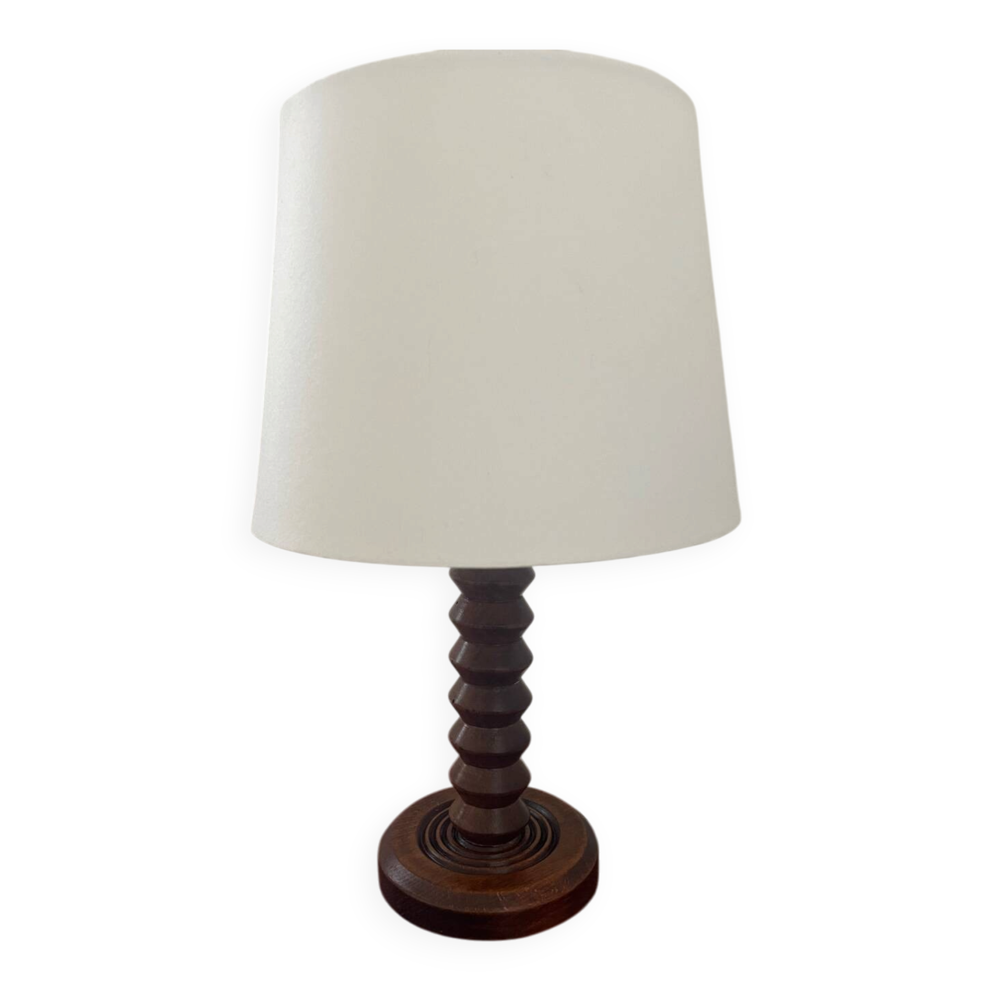 Modernist turned wooden lamp