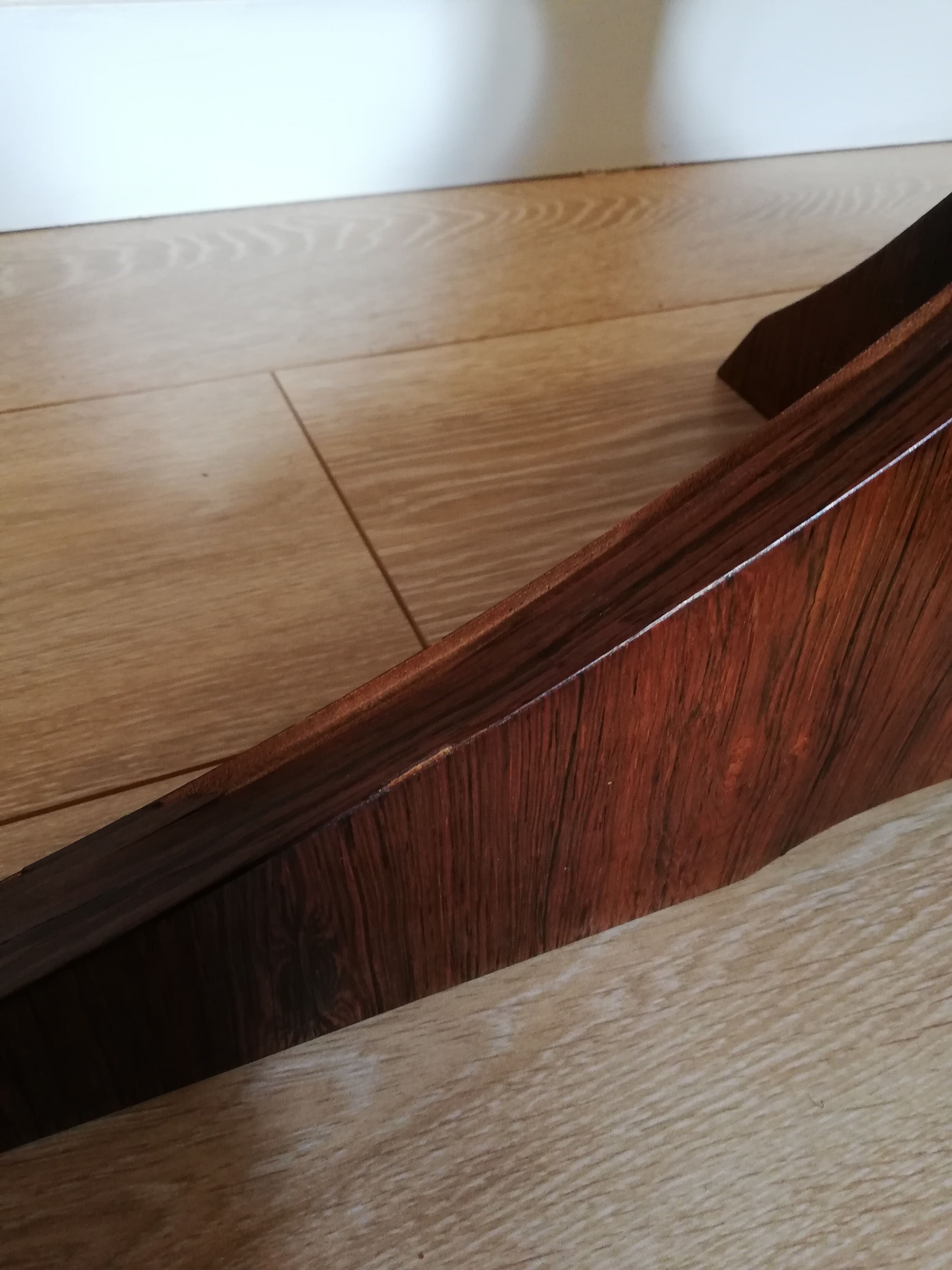 Marble and teak coffee table 60s