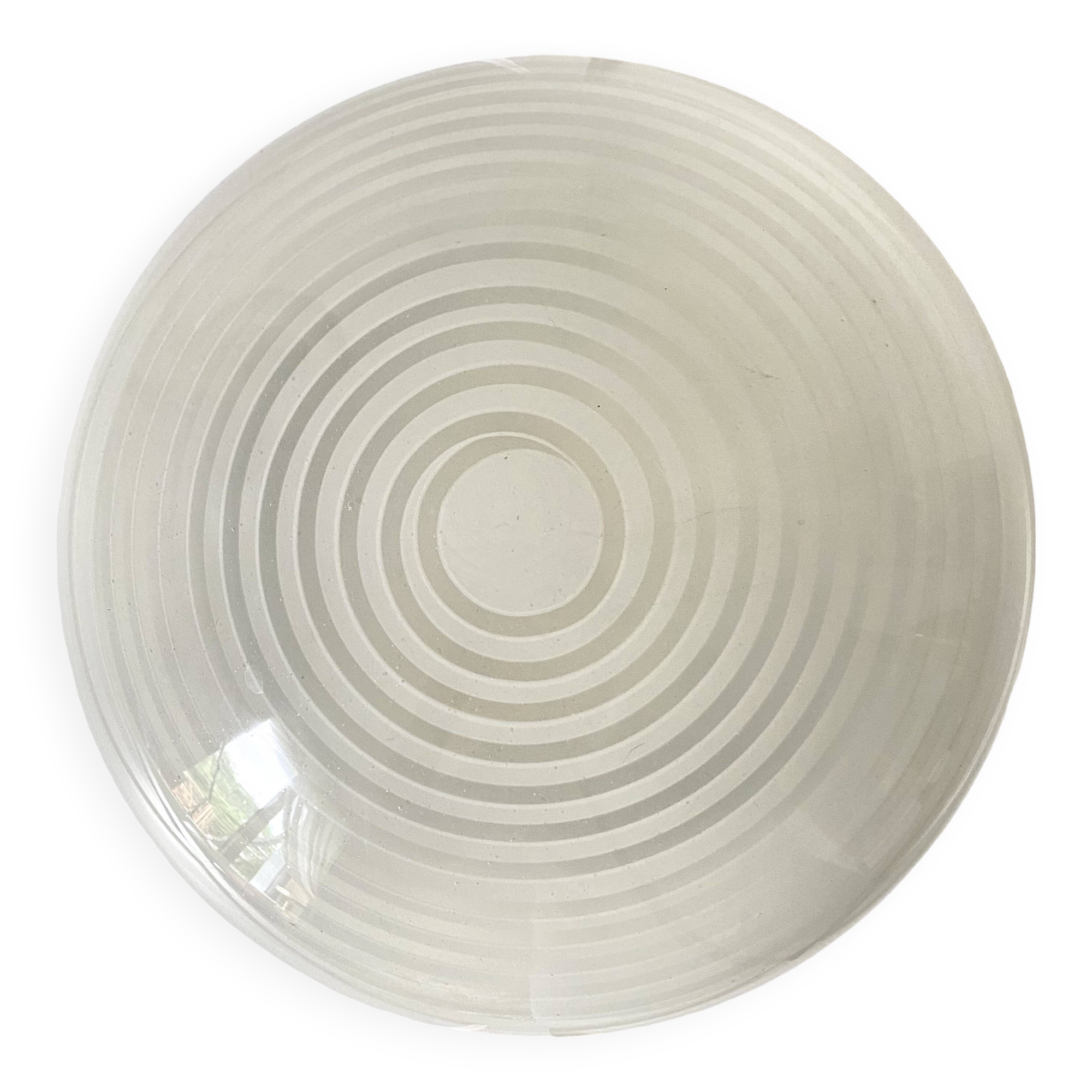 Round curved spiral ceiling light space age