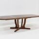 Vintage large oval extendable dining table 1960s